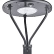 40W Kuma Series - Solar LED Post Top Light | PIR Motion Sensor, 5,000 Lumens, Solar Area Light, Slip Fit Mount, Black