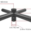 Quad Bullhorn Mount | Quad 90D Tenon Adapter, 4 Light Pole Adapter for Slip Fit, Bronze