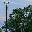 150W Mirada Series - LED Post Top Light | TAA & BAA, Area Light with Photocell, 20,000 Lumens, 5000K, Slip Fit Mount, Black