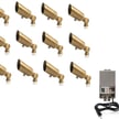 12 Pack - Moran S Series LED Landscape Spot Light - Solid Brass - 2700K LED - MR11 Bulb & 150W Tengara Series Transformer Included