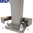 American Made Light Pole - 4 inch Square Tube Light Pole - 11 Gauge Thickness  - Premium Surface Mount Light Poles - 