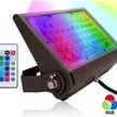 Bluetooth and WIFI Capable - Smart RGB LED Flood Light - 100 Watt - Verico II Series - 8,800 Lumens - Color Selectable on Fixture 30K/40K/50K/57K/60K/RGB - Brown Housing