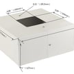 15 Foot Light Pole- 4 inch Square Tube light Pole - White Housing - Premium Surface Mount Light Poles 