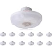 Rugged Grade RT6-C Series Motion Sensor - 12 Pack Premium Microwave 5.8ghz - Easy Screw-in Install - Remote Programmable - Works on NextGen III Series Lights and more