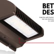 40W Rotate IV Series - LED Wall Pack | 5,800 Lumen, Color Selectable 30K/40K/50K, Rotating Panels, DLC Premium 5.1, Brown