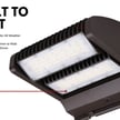 120W Rotate IV Series - LED Wall Pack | 17,100 Lumen, 5000K, Rotating Panels, DLC Premium 5.1, Brown