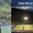 Light Package Deal - Great for Lighting a Sport Court! - 15Ft Round Pole with Bullhorn + 2 of the 300W Sport Lights - Bronze