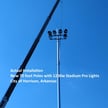 40 Foot Stralos Series - Stadium Light Pole | High Mast Steel Pole, Soccer or Football Field Ready, Crossbeams Included
