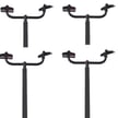 Tennis Court Light Package | 4 x 20 Foot Pole with Bullhorn + 8 of the 500W Sports Light, Black
