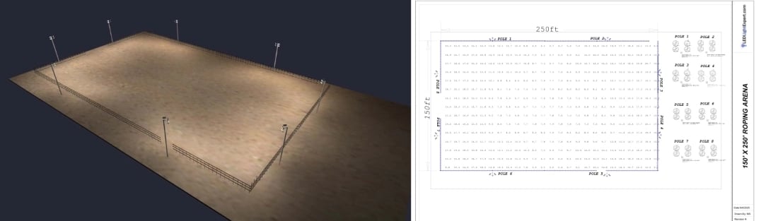 Horse Arena Light Study Example