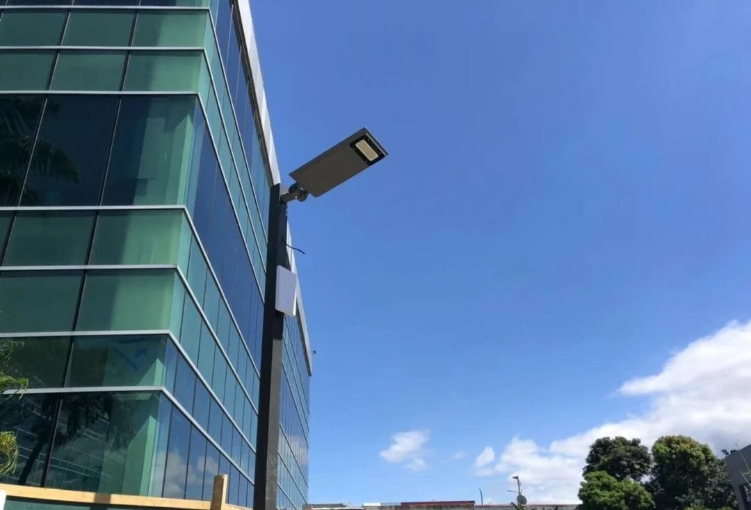 Solar-powered street lights