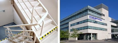4000K LED stairwell lighting installed in commercial building