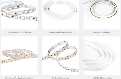 LED strip light options for commercial applications
