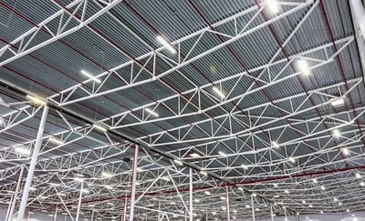 LED strip lights installed in indoor commercial space