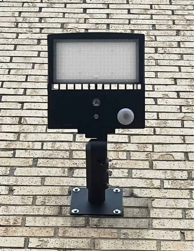 outdoor LED flood light installation