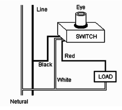 photocell button style wiring diagram