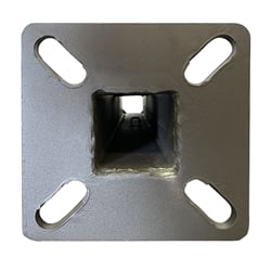 Typical flange at the base of a metal light pole