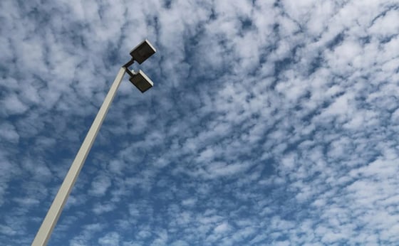LED light pole installed outdoor for roadway lighting