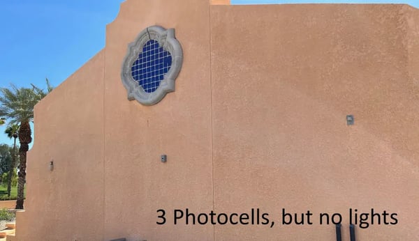 photocells installed with no lights connected