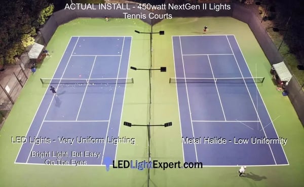 LED Tennis Light Installation