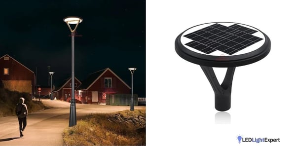 LED Solar Post Top Lights Lucanti Series