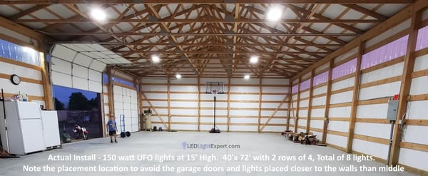led warehouse lights layout
