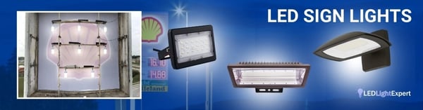 Exterior sign area suited for LED gooseneck lighting