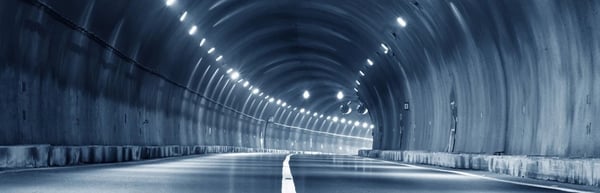 LED tunnel lights installed for roadway visibility