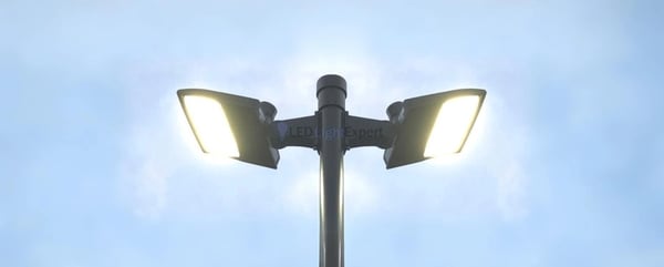 LED parking lot light kits installed