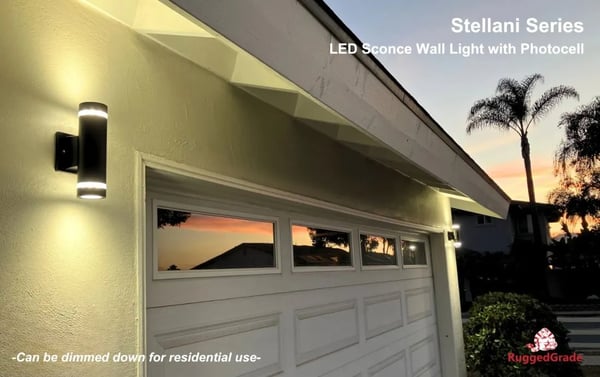 LED sconce lights Stellani series installed