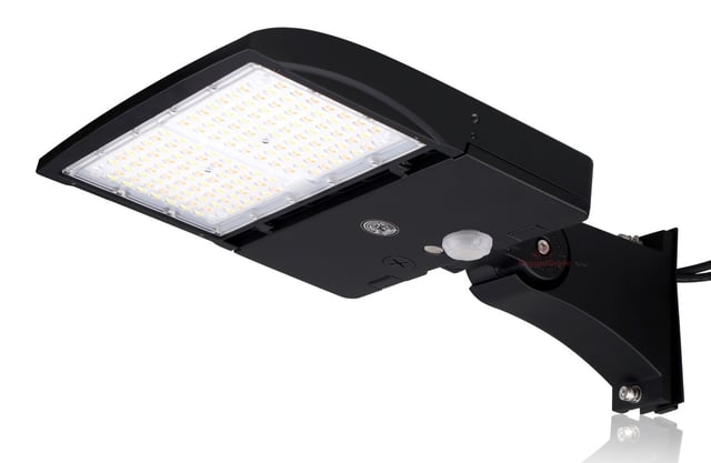 100W NextGen IV Series - Motion Sensor LED Parking Lot Light | With Motion Sensor, 15,100 Lumens, 5000K, Direct Arm Mount, Black