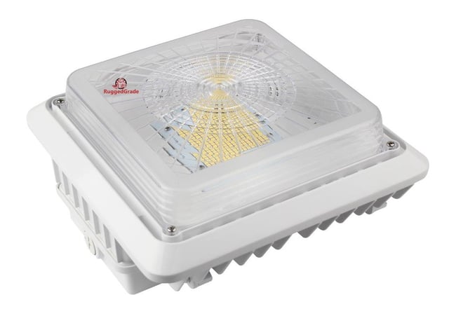 100W Polaris II Series - LED Canopy Light | 13,500 Lumens, Ultra Efficient LED Canopy Light, Parking Garage Light, 5000K, DLC Premium 5.1