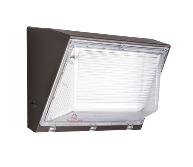 80W Durado Blade Series - LED Wall Pack | With Photocell, 11,400 Lumens, 5000K, Semi Cut Off, DLC Premium 5.1, Black