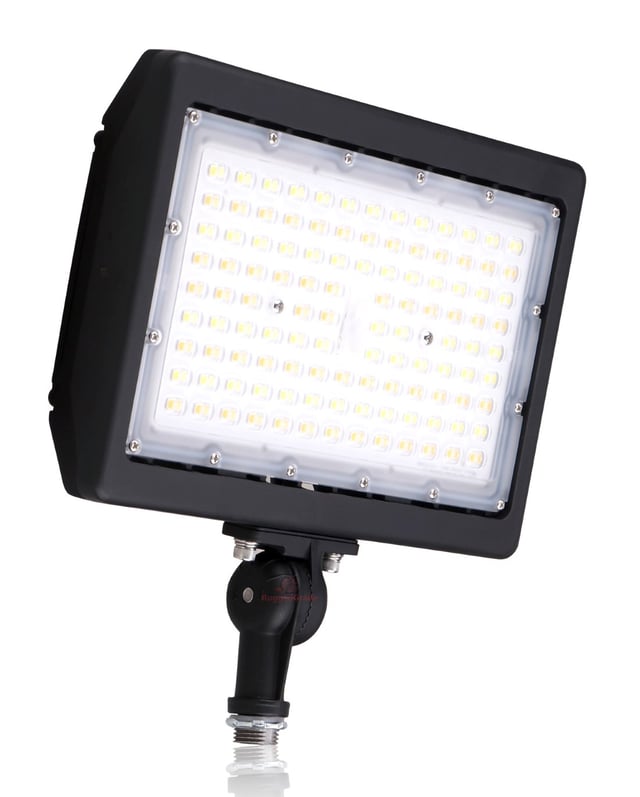 120W Kivo II CS Series - LED Flood Light | With Photocell, 17,400 Lumens, Color Selectable 30K/40K/50K, Knuckle Conduit Mount, DLC Premium 5.1