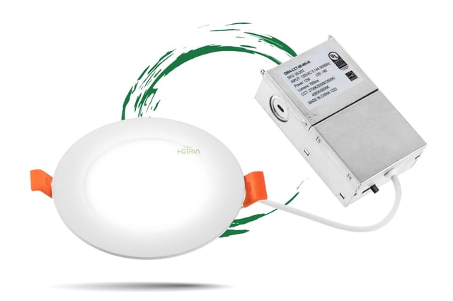 12W Kalo RD Series - LED Recessed Can Light with Junction Box | 4 Inch, Slim Round Design, Color Selectable 27K/30K/35K/40K/50K