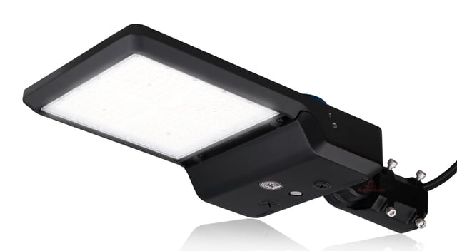 150W Revati II Series - LED Parking Lot Light | With Photocell, 21,500 Lumen, Color Selectable 30K/40K/50K, Slip Fit, Black