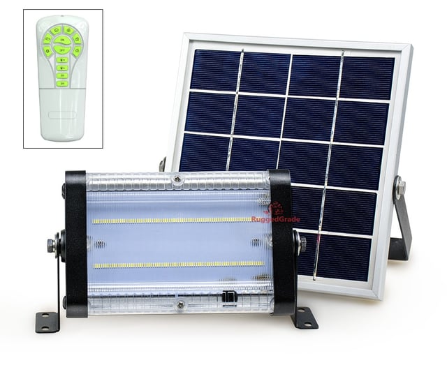 3000 Lumen -  Carina II Series 30 watt solar flood light - Commercial Grade Solar LED Floodlight  - Non-Motion - With Remote 