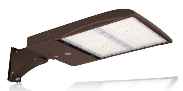 300W NextGen IV Series - LED Parking Lot Light | 277-480V, Shoebox, 45,000 Lumen, 5000K, Arm Mount, Brown