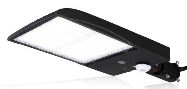 300W NextGen IV Series - Motion Sensor LED Parking Lot Light | 277-480V, 45,000 Lumen, Shoebox, Color Selectable 30K/40K/50K, Slip Fit, Black