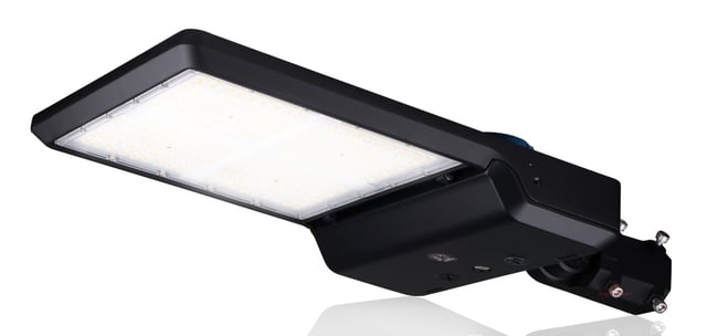 300W Revati II Series - LED Parking Lot Light | With Photocell, 43,200 Lumen, Color Selectable 30K/40K/50K, Slip Fit, Black 