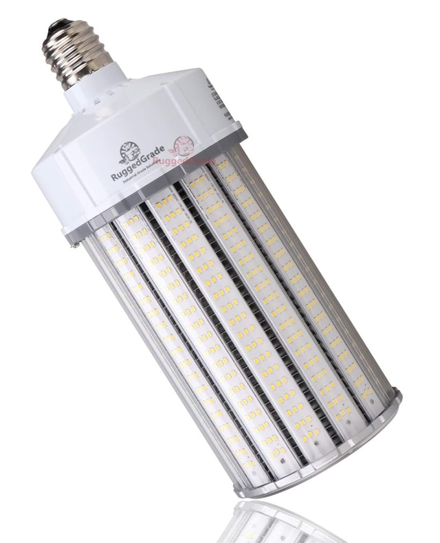 300 Watt - Aries III Series -  Wattage Selectable - E39 LED Corn Light Bulb - 43,500 Lumens - 5000K Bright White - Replace 1000w MH