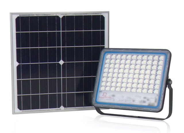 100W Cobalt Pro Series - Solar LED Flood Light | With Motion Sensor, 5,000 Lumens, Dusk to Dawn, Color Selectable 30K/40K/60K