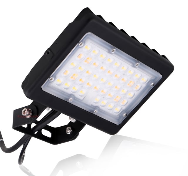30W Kivo II Series - LED Flood Light | With Photocell, 4,350 Lumens, Wattage & Color Selectable 30K/40K/50K, Yoke Mount, DLC Premium 5.1