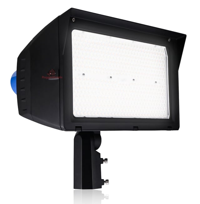 320W Rovaria Series - Architectural LED Flood Light | With Photocell & Adjustable Beam Angle, Color Selectable 30K/40K/50K, Slip Fit, Black