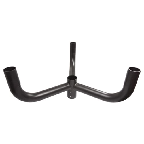 Triple Bullhorn Mount | Triple Tenon Adapter, 120 Degree Version, 3 Light Pole Adapter for Slip Fit, Goes Over Tenon (2 3/8 inch pipe), Black