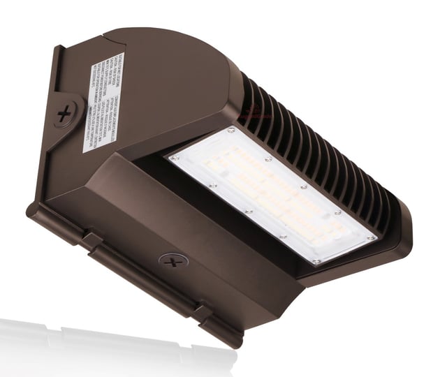 40W Rotate IV Series - LED Wall Pack | 5,800 Lumen, Color Selectable 30K/40K/50K, Rotating Panels, DLC Premium 5.1, Brown