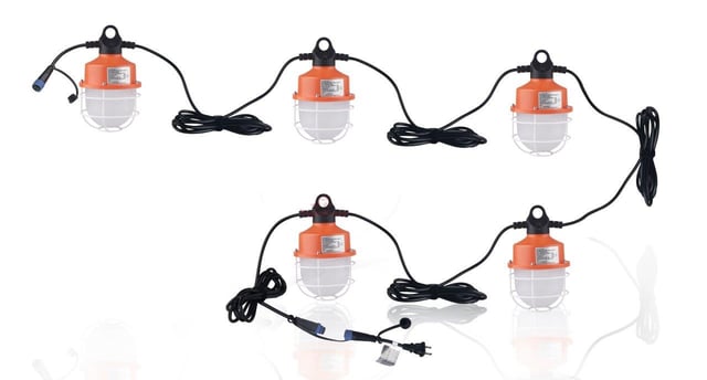 50W Dracor Series - LED Temporary Lights | 6,000 Lumens, LED Construction Lights, Long 50ft cord, Connectable
