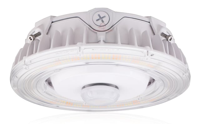 55W Radium II Series - Motion Sensor LED Canopy Light | 8,200 Lumens, Color Selectable 30K/40K/50K, Round Design, DLC Premium 5.1, White