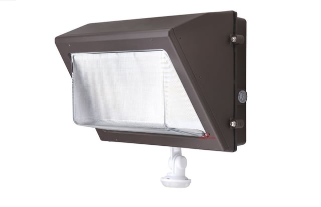 100W Durado IV Series - Motion Sensor LED Wall Pack | With Photocell, 14,500 Lumens, Color Selectable 30K/40K/50K, Semi Cut Off, DLC Premium 5.1, Brown