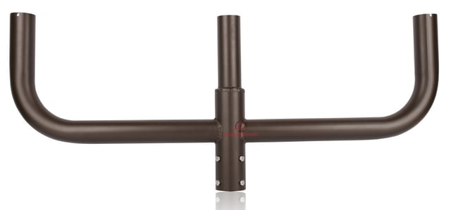 Triple Bullhorn Mount | Triple Tenon Adapter, 3 Light Pole Adapter for Slip Fit, Goes Over Tenon 2 3/8 inch, Bronze/Brown